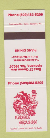 Matchbook Cover - China Drag Chinese Restaurant Spokane WA