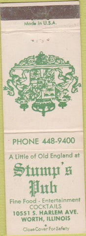 Matchbook Cover - Stump's Pub Worth IL