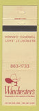 Matchbook Cover - Winchester's Toronto ON