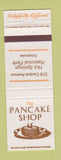 Matchbook Cover - The Pancake Shop Hot Springs National Park AR