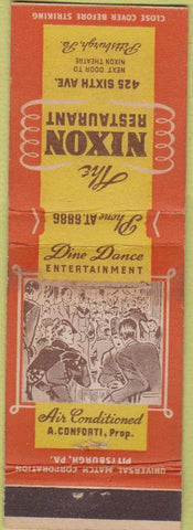 Matchbook Cover - Nixon Restaurant Pittsburgh PA