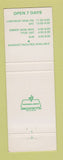 Matchbook Cover - The Yard Restaurant Manchester NH
