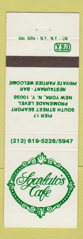 Matchbook Cover - Sgarlato's Cafe New York City