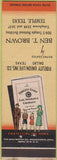 Matchbook Cover - Fidelity Union Insurance Temple TX