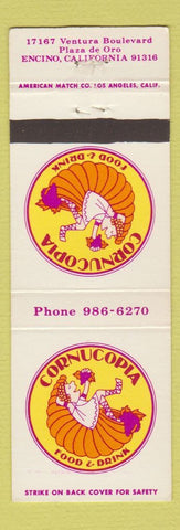 Matchbook Cover - Cornucopia Restaurant Encino CA