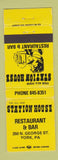 Matchbook Cover - Station House Restaurant Bar York PA