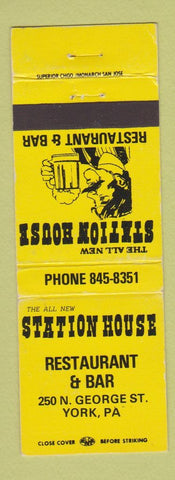 Matchbook Cover - Station House Restaurant Bar York PA