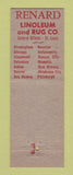 Matchbook Cover - Renard Linoleum & Rug St Louis MO