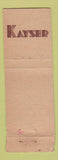 Matchbook Cover - Kayser Hosiery Gloves Underwear WEAR