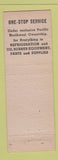 Matchbook Cover - Refrigerative Supply Refrigeration Seattle Spokane WA Portland