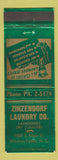 Matchbook Cover - Zinzendorf Laundry Winston Salem NC