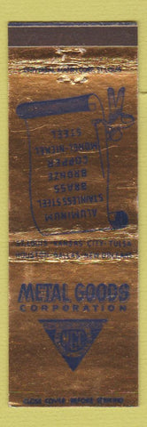 Matchbook Cover - Metal Goods Corp Kansas City MO St Louis Tulsa