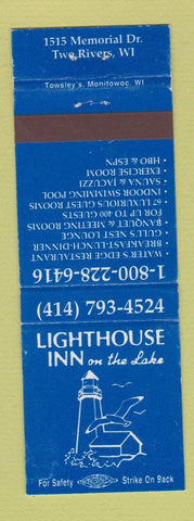 Matchbook Cover - Lighthouse Inn on the Lake Two Rivers WI