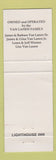 Matchbook Cover - Lighthouse Inn on the Lake Two Rivers WI