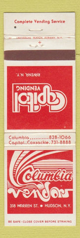 Matchbook Cover - Capitol Vending Ravena NY Columbia Hudson NY