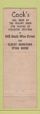 Matchbook Cover - Cook's Restaurant Los Angeles CA