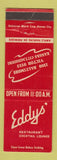Matchbook Cover - Eddys' Restaurant Kansas City MO
