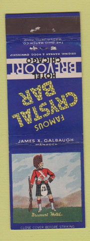 Matchbook Cover - Brevoort Hotel Chicago IL Crystal Bar