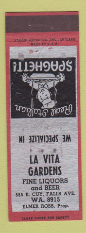 Matchbook Cover - La Vita Gardens Akron? OH ARROW