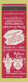 Matchbook Cover - Hofbrau Club Long Beach CA