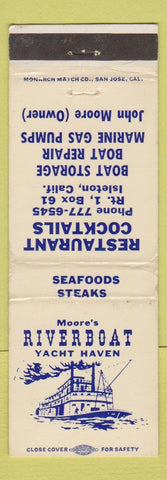 Matchbook Cover - Moore's Riverboat Yacht Haven Isleton CA