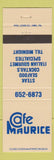 Matchbook Cover - Cafe Maurice Italian