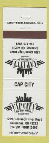 Matchbook Cover - Cap City Diner Bar Columbus OH Gahanna