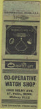 Matchbook Cover - Co-Op Watch Shop St Paul MN POOR