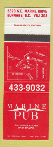 Matchbook Cover - Marine Pub Burnaby BC