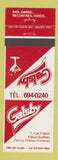 Matchbook Cover - Gatsby Quebec QC