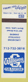 Matchbook Cover -  G Williquors Pub Eaterie Storm Lake IA