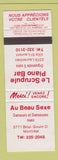 Matchbook Cover - Le Scrupule Piano Bar Au Bean Sexe Montreal QC