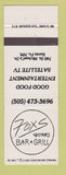 Matchbook Cover - Fox's Upstairs Bar Grill Santa Fe NM