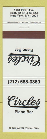Matchbook Cover - Circles Piano Bar New York City