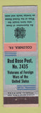 Matchbook Cover - VFW Red Rose Post Columbia PA ADVANCE