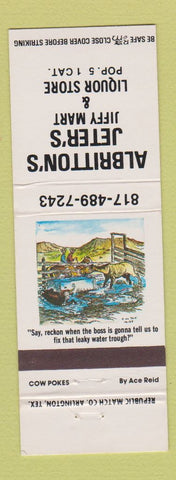 Matchbook Cover - Albritton's Jeter's Jiffy Mart
