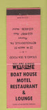 Matchbook Cover - Boat House Motel Reynoldsville PA salmon
