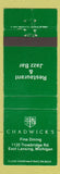 Matchbook Cover - Chadwick's Restaurant East Lansing MI