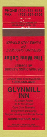 Matchbook Cover - Glynmill Inn Corner Brook NF RED