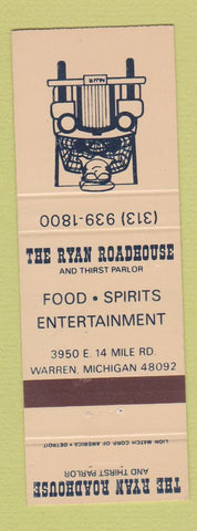Matchbook Cover - Ryan Roadhouse Warren MI