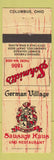 Matchbook Cover - Schmidt's Sausage Haus Restaurant Columbus OH