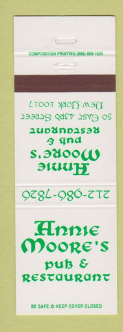 Matchbook Cover - Annie Moore's Pub Restaurant New York City