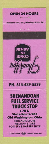 Matchbook Cover - Shenandoah Fuel Service Old Washington OH