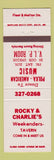 Matchbook Cover - Rocky & Charlie's Tavern