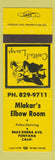 Matchbook Cover - Mlakar's Elbow Room Fontana CA