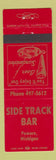 Matchbook Cover - Side Track Bar Powers MI