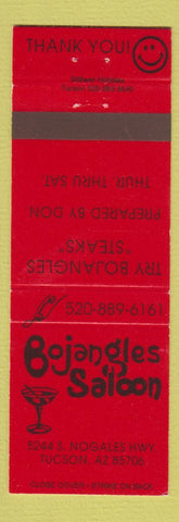 Matchbook Cover - Bojangles Saloon Tucson AZ