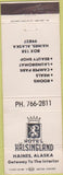 Matchbook Cover - Hotel Halsingland Haines AK CREASE