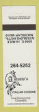 Matchbook Cover - Antonio's Italian Restaurant Sterling Heights MI