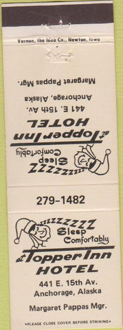 Matchbook Cover - Topper Inn Hotel Anchorage AK